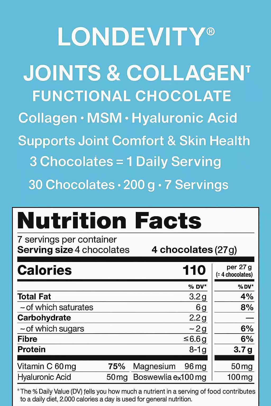 Joints & Collagen- Longevity Chocolates Crafted To Support Joints,Skin & Hair