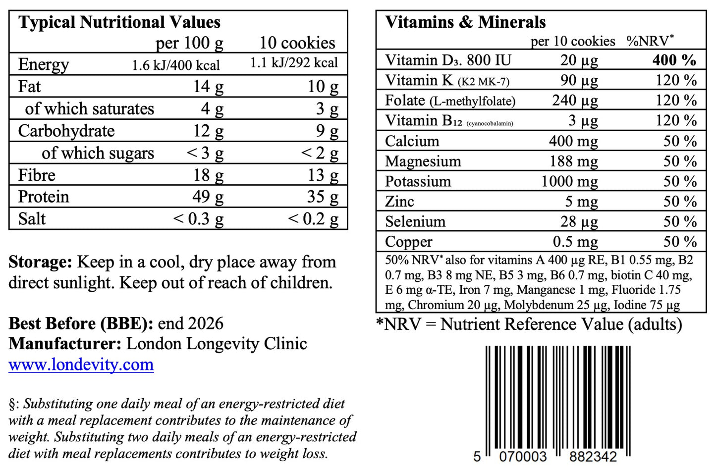 LONDEVITY® Vitamin D3 Cookies - Sunshine in Every Bite (For All Ages)