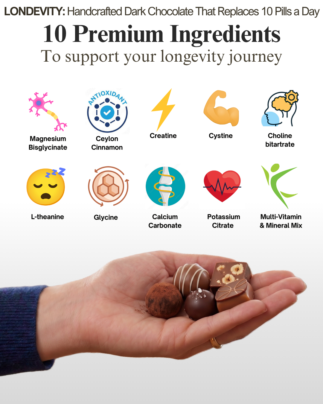 🍫 LONDEVITY® Chocolate Clinical Functional Chocolate  :Daily Completion