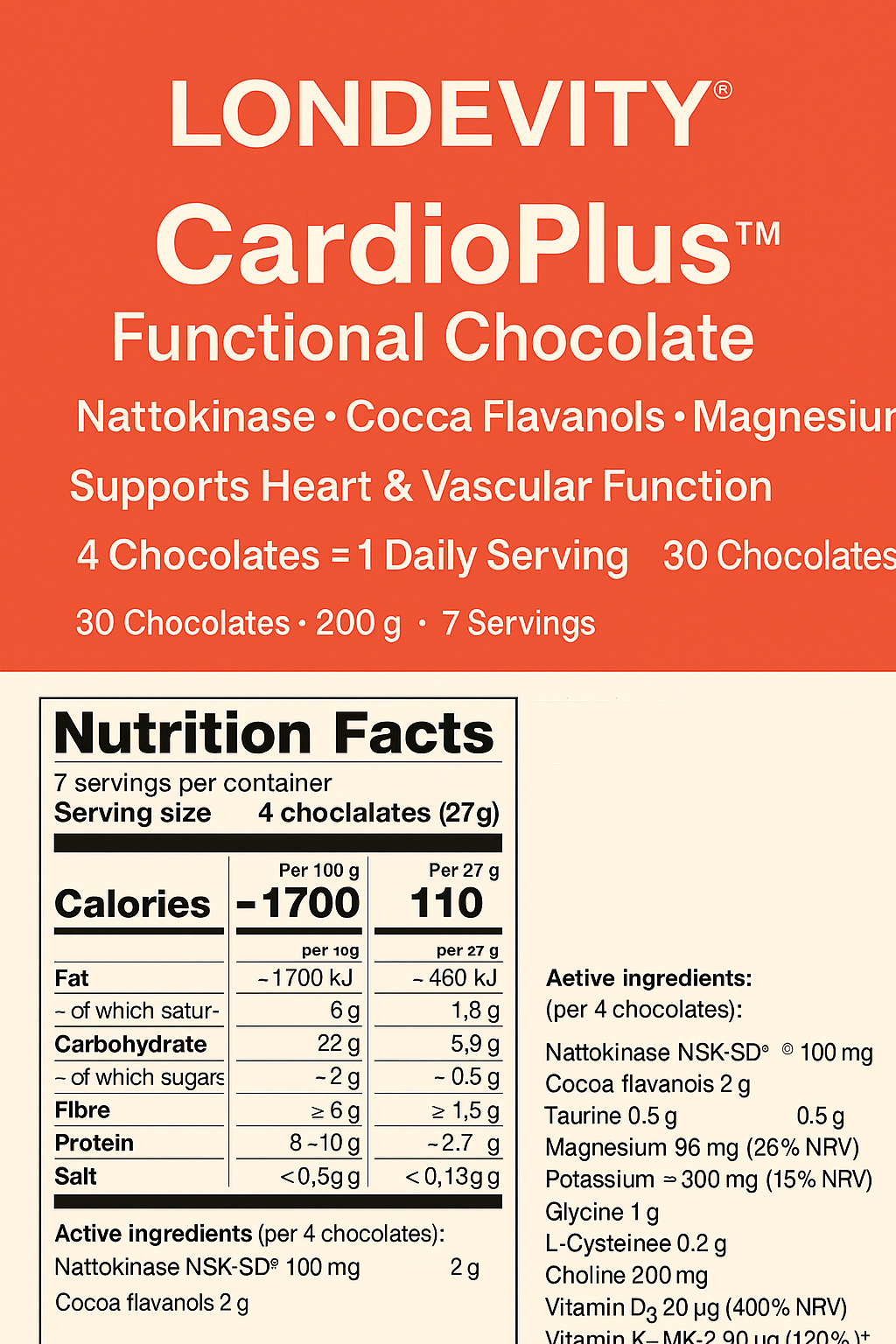 CardioPlus - Longevity Chocolates To Support Heart Health