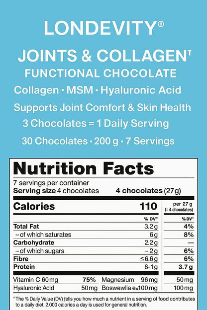 Joints & Collagen- Longevity Chocolates Crafted To Support Joints,Skin & Hair