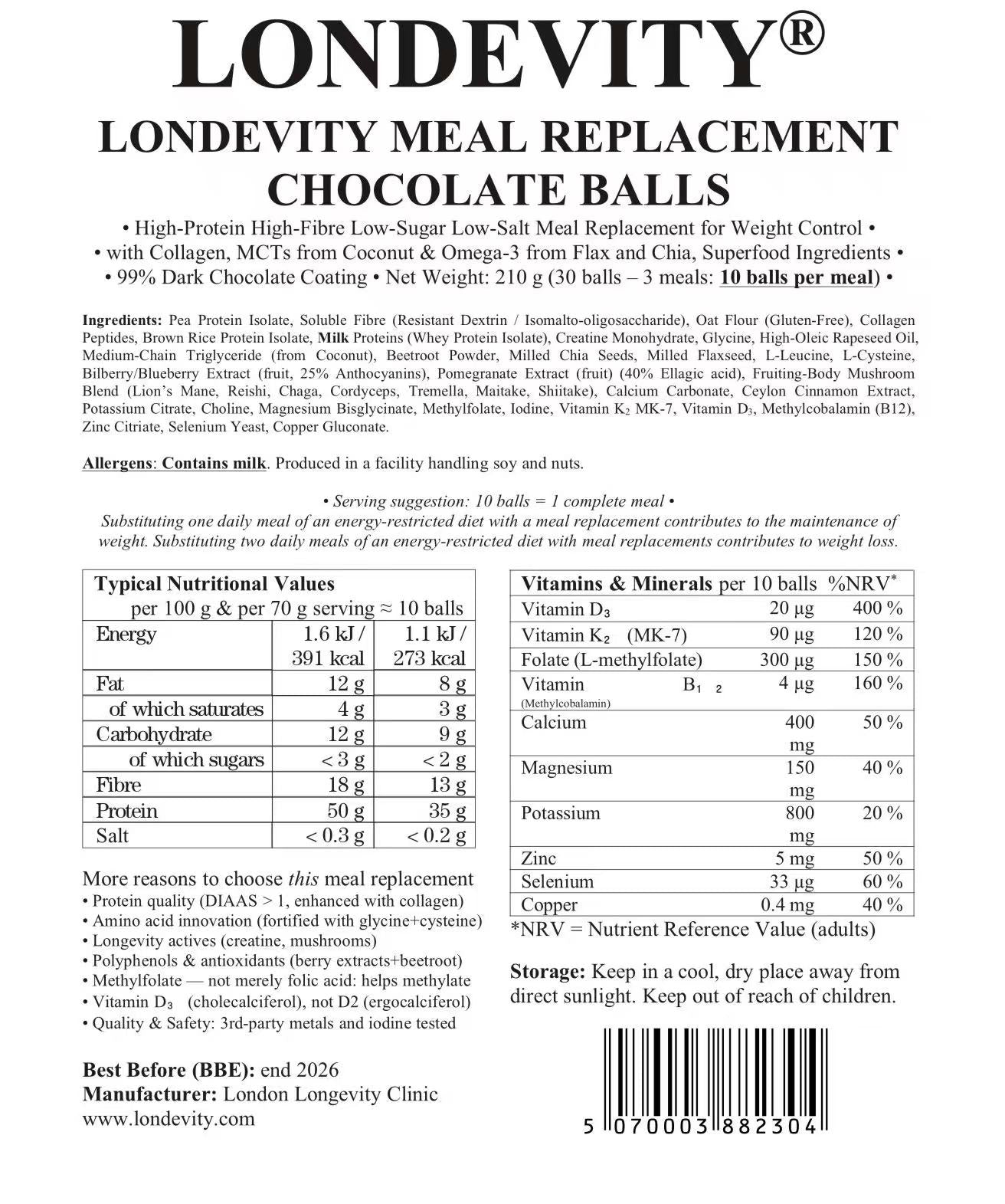 LONDEVITY® Meal Replacement Chocolate Cookies